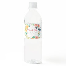 Wasserfarbe Rosa Florals | Babydusche Vielen Dank