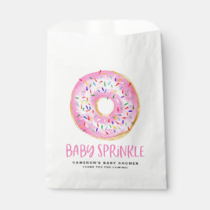 Wasserfarbe Rosa Glazed Donut Baby Sprinkle Geschenktütchen