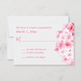 Wasserfarbe Rosa Hydrangea UAWG RSVP Karte