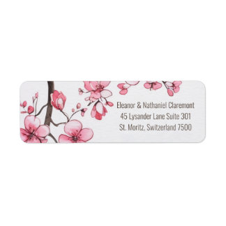 Wasserfarbe Rosa Kirschblossom Blumenzehen