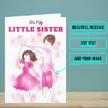 Wasserfarbe Rosa kleine Schwester Geburtstag Karte<br><div class="desc">Diese sentimentale Karte ist besonders für die kleine Schwester in Ihrem Leben, die Sie immer gepflegt haben. Wir haben genau die richtige Botschaft geschrieben, um zum Moment zu sprechen, aber nur für den Fall, dass es etwas Persönliches braucht, können Sie es mit Ihren eigenen Worten anpassen.</div>