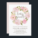 Wasserfarbe Rosa Peony Wreath Baby Sprinkle Einladung<br><div class="desc">Mit dieser individuell gestaltbaren Baby-Sprinkle-Einladung laden wir Sie zu Ihrer Veranstaltung ein. Es ist mit einem rot-rosafarbenen Kranz ausgestattet. Personalisieren Sie diese botanische Einladung,  indem Sie Ihre Daten hinzufügen. Diese rosa Blumenkranz-Baby-Sprinkle-Einladung ist ideal für Frühjahr- und Gartenveranstaltungen.</div>