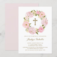 Wasserfarbe Rosa Peony Wreath Taufe