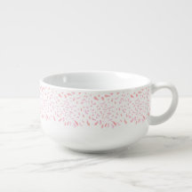 Wasserfarbe Rosa Petal Confetti Suppe Mug