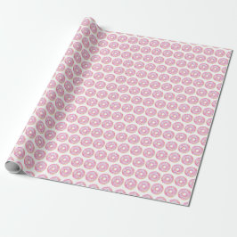 Wasserfarbe Rosa Sprinkle Donuts Muster Geschenkpapier