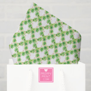 Wasserfarbe Rosa und Grüne Lichtergirlande Weihnac Seidenpapier