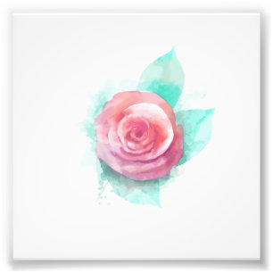 Wasserfarbe_Rose Fotodruck