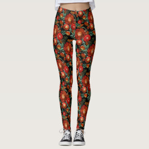 Wasserfarbe, Rose. Leggings