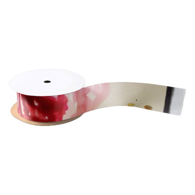 Wasserfarbe-Rose Satinband (Spule)