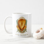 Wasserfarbe Röstlich Türkei Abendessen Erntedank Kaffeetasse<br><div class="desc">Happy Thanksgiving | Diese individuell gestaltbare Tasse bietet ein abwechslungsreiches Abendessen in Aquarelltönen. Personalisieren Sie Ihre persönlichen Daten,  indem Sie Ihre eigenen Daten hinzufügen. Diese maßgeschneiderte Erntedank-Tasse ist perfekt als personalisiertes Erntedank-Geschenk. Matching-Elemente sind verfügbar.</div>