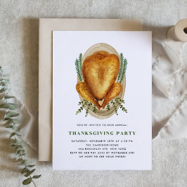 Wasserfarbe Röstlich Türkei Erntedank Abendessen Einladung