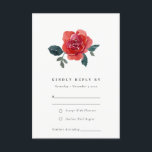 WASSERFARBE ROT GRÜNE ROSE FLUSSBREITE RSVP BEGLEITKARTE<br><div class="desc">Wenn Sie weitere Anpassungen benötigen,  schreiben Sie mir bitte an yellowfebstudio@gmail.com.</div>