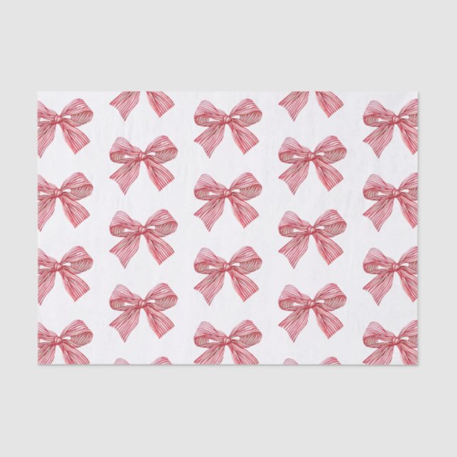 Wasserfarbe Rot und Weiß Streifen Seidenpapier (Vorderseite)