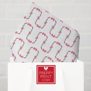 Wasserfarbe Roter Tupfen-Schleife Weihnachten Seidenpapier
