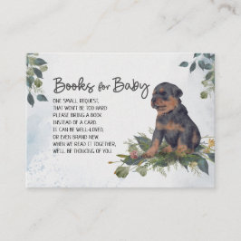 Wasserfarbe Rottie Puppy Book Request Baby Dusche Begleitkarte