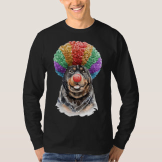 Wasserfarbe Rottweiler Clown T-Shirt