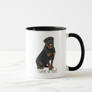 Wasserfarbe Rotweiller Haustier Hund Maßgeschneide Tasse