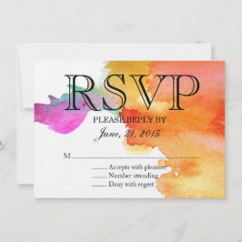 Wasserfarbe RSVP Karte