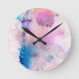 Wasserfarbe Runde Wanduhr