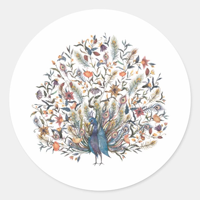 Wasserfarbe Runder Aufkleber (Vorderseite)