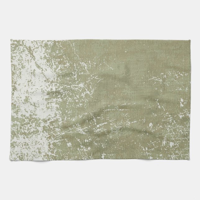Wasserfarbe Rustikale Ästhetik Geschirrtuch (Horizontal)