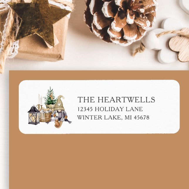 Wasserfarbe Rustikale Gnome Weihnachten Rücksendea (Von Creator hochgeladen)