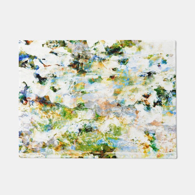 Wasserfarbe, rustikale Grunge-Grafik Fußmatte (Vorderseite)