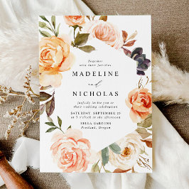 Wasserfarbe Rustikaler Fall Einladung