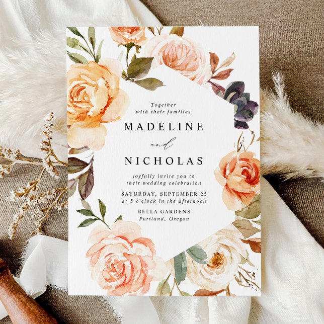 Wasserfarbe Rustikaler Fall Einladung (Von Creator hochgeladen)