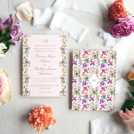 Wasserfarbe Rustikaler Garten Boho Chic Hochzeit Einladung