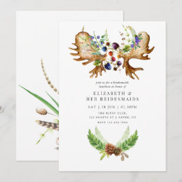 Wasserfarbe Rustikaler Wald Bridesmaier Einladung