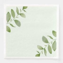 Wasserfarbe Rustikales Blatt Papier Napkin Serviette