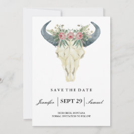 Wasserfarbe Rustikales Rodeo | Save the Date Rose