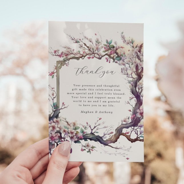 Wasserfarbe Sakura Kirsche Blume Danke Karte (Von Creator hochgeladen)