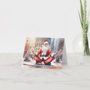 Wasserfarbe Santa Maria degli Yoga Feiertagskarte