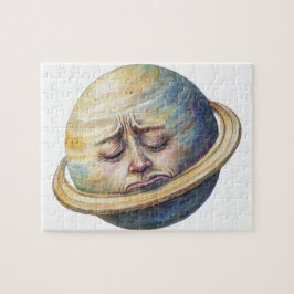 Wasserfarbe Saturn Himmelsbild Puzzle