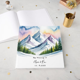 Wasserfarbe Schneeberg Landschaft Hochzeit Gästebuch