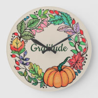 Wasserfarbe Schöner Kürbiskranz mit Blätter