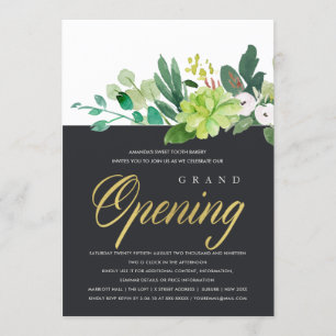 WASSERFARBE SCHWARZE FLIESENZEILE GRAND ÖFFNUNGSZE EINLADUNG