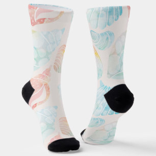 Wasserfarbe Seashell Crew Socken