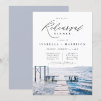 Wasserfarbe Seepromenade Hochzeitsessen Probe Aben