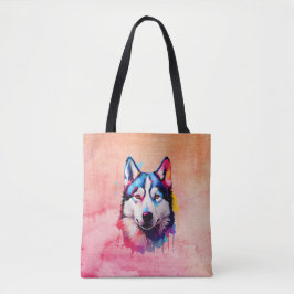 Wasserfarbe Sibirische Husky Farben Kunst
