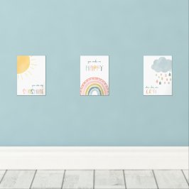 Wasserfarbe Sie sind mein Sonnenschein Bilderwand Sets