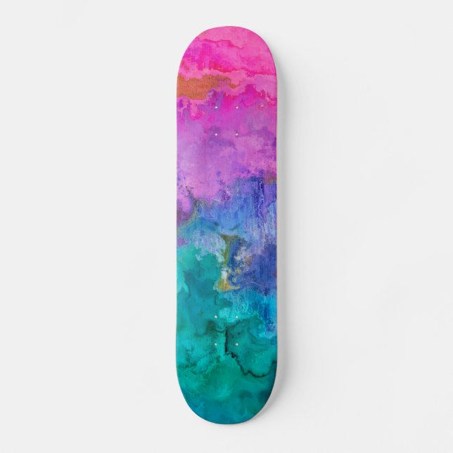 Wasserfarbe Skateboard (Vorderseite)