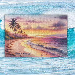 Wasserfarbe Sketch Maui Hawaii farbenfroh   Puzzle