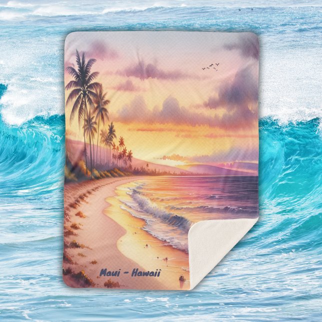 Wasserfarbe Sketch Maui Hawaii farbenfroh | Sherpadecke (Von Creator hochgeladen)