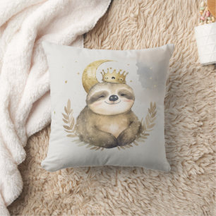 Wasserfarbe Sloth Moon Crown Kissen