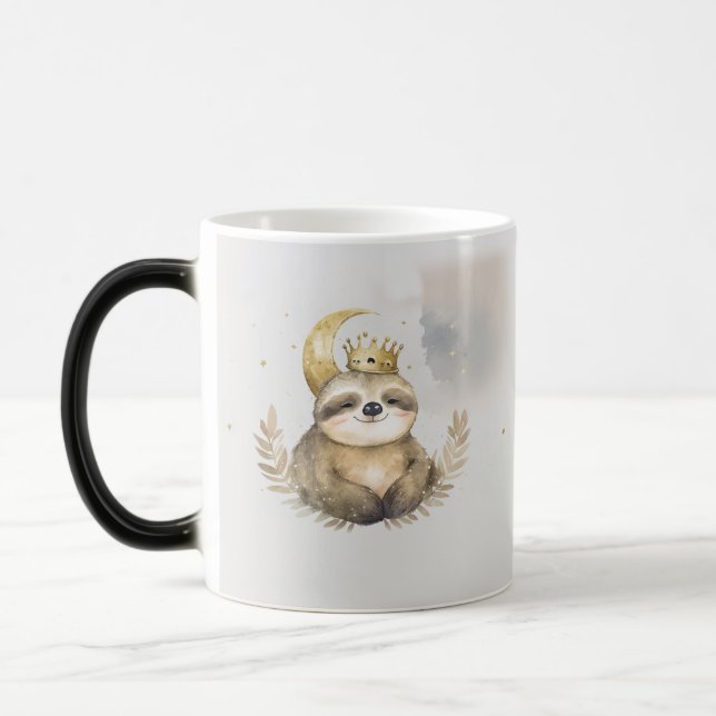 Wasserfarbe Sloth Moon Crown Verwandlungstasse (Links)
