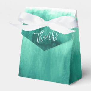 Wasserfarbe Smaragdgrün waschen Hochzeit danke Geschenkschachtel