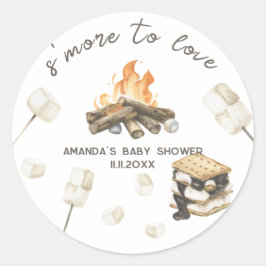 Wasserfarbe S'more Babydusche Runder Aufkleber